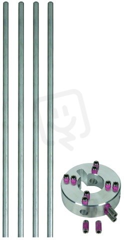 Upevňovací set pro stranový jímač 4 jímače Alu D=10mm L=530mm DEHN 819183