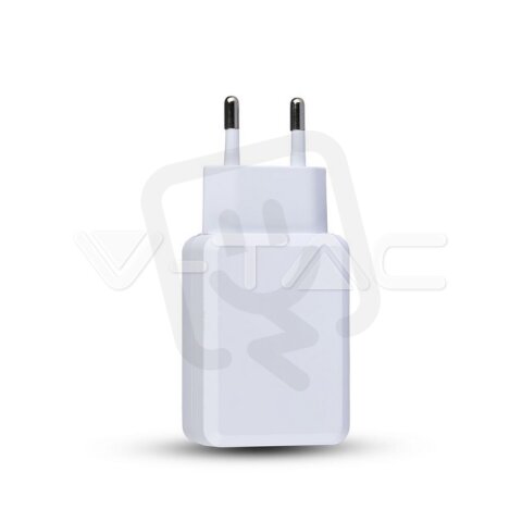 USB QC3.0 Travel Adaptor With Double Bli