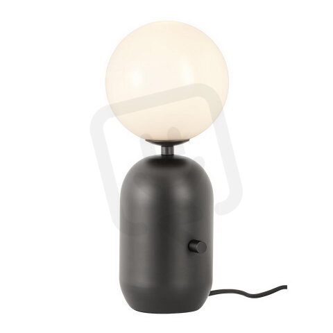 Stolní lampa HELIOS VE 1x42W E27 MATT BLACK /WHITE GLASS D200 REDO 01-2932
