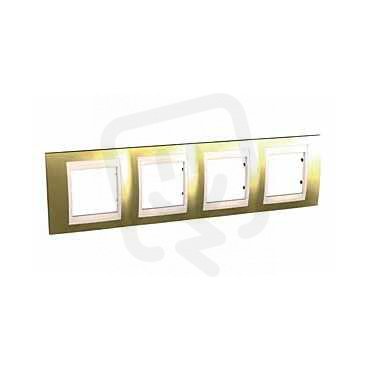 Schneider MGU66.008.504 Krycí rámeček Plus čtyřnásobný,Oro/marfil