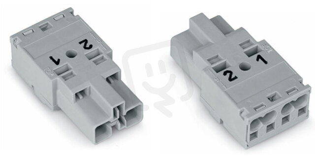Zástrčka 2pól. Kód. B šedá WAGO 770-252
