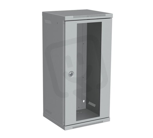 Nástěnný rozvaděč 10" 12U RAL 7035 skleněné dveře SOLARIX 86110401