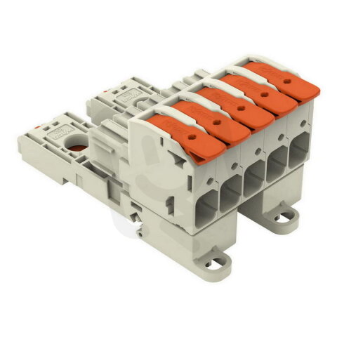 Pružinová svorka Páčka CAGE CLAMP sv.šedá 16mm2 5pól. WAGO 832-1105/306-000