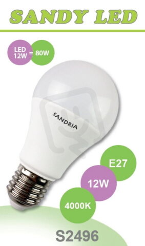 Sandy S2496 SANDY LED E27 A60 12W SMD 4000K