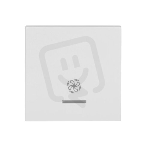 Kryt přístrojů s průhledem, symbol ventilátor, bílý SCHRACK EV102019--