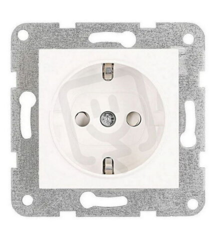 Zásuvka SCHUKO bezpečnostní clonka, šroubové svorky, bílá SCHRACK EV101204--