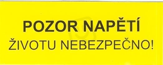 Značení č. 5a Pozor zpětný chod 3,5x9cm
