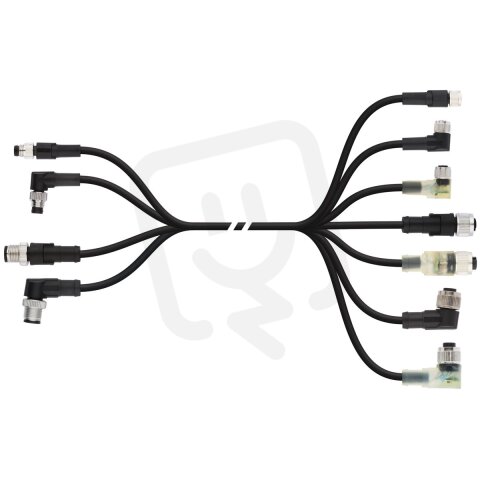 Konfekcionovaný kabel pro snímače/akční členy AB-C5-M12MA-3,0PUR-M12FA-SH