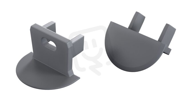 Koncovka profilu EC-PROFIL AXIN GRAY WITH HOLE GREENLUX GXLP1502