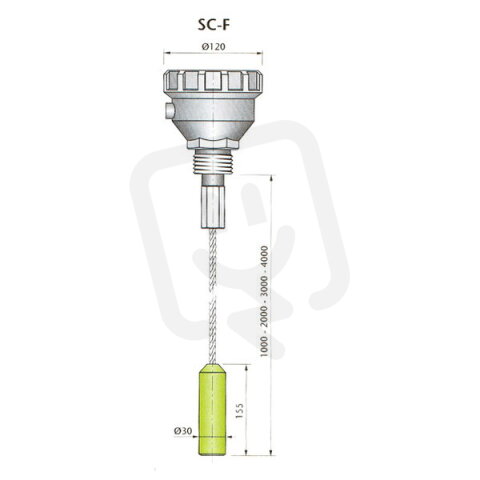 Kapacitní snímač hladiny AECO SC-F1000 24VAC