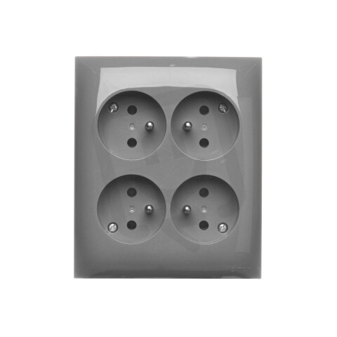Zásuvka silová 4 násobná (přístroj s kry