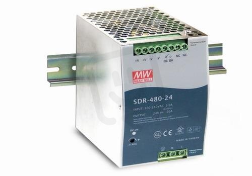 Napájecí zdroj na DIN 480W 24V 20000mA MEAN WELL SDR-480-24