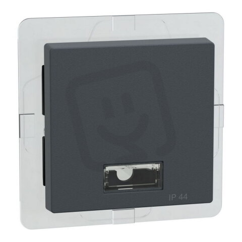 Klapka, Merten System M, s okénkem, IP44, antracit, matný plast 433714