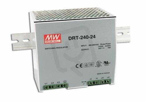 Zdroj na DIN 240W 3f 48V 5000mA MEAN WELL DRT-240-48