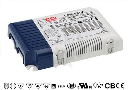 Vícehladinový zdroj 60W 2-90V MEAN WELL LCM-60