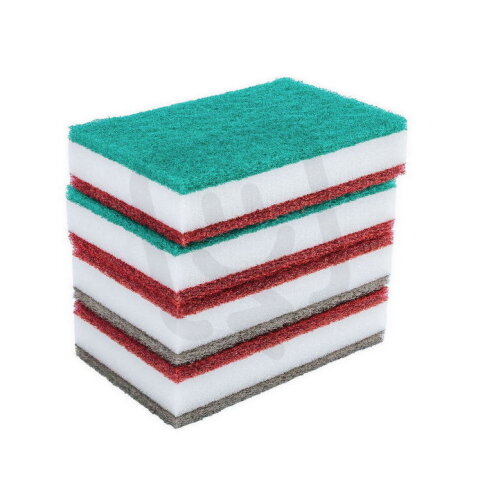 Brusná houba měkká 1bal/4ks 150x100x30 mm, zr. 80/120/240 XTLINE XTB10000