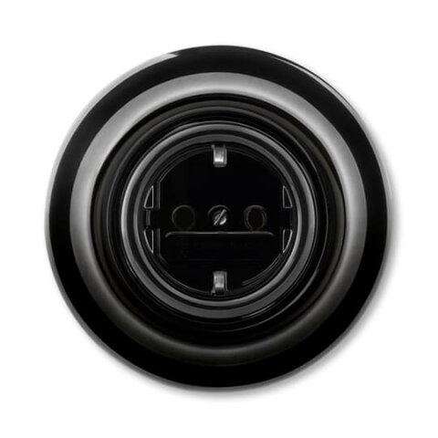 Zásuvka ABB DECENTO s bočními kontakty, bezšr, černá 6620K-C07449 N