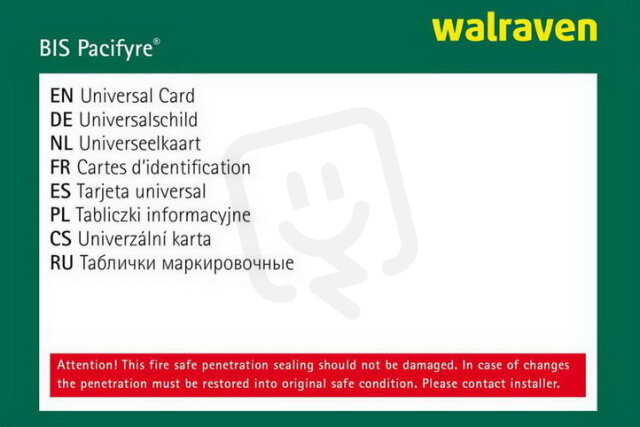 BIS Pacifyre bezpečnostní Značení ID Samolepka CZ/SK