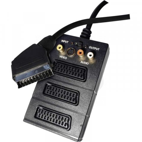 AV kabel SCART-3SCART+3RCA+SVHS 0,5M Emos SD2300