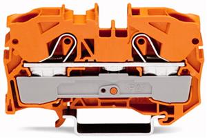 2vodičová průchozí svorka, 10mm2, Vhodná pro aplikace Ex e II, oranžová