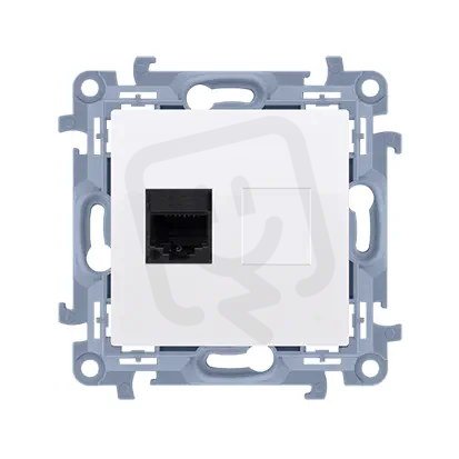 Jednonásobná počítačová zásuvka RJ45 kat. 6 stíněná, bílá C61E.01/11