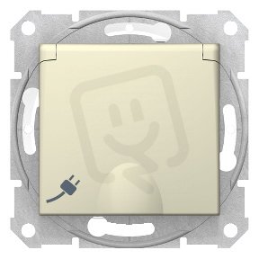 Sedna Zásuvka Schuko 2P+PE IP44, clonky, Beige SCHNEIDER SDN3100347