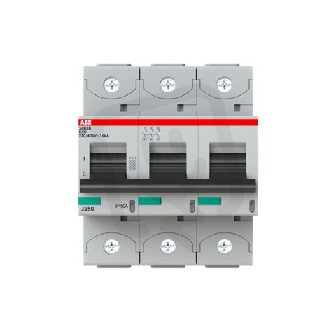 S803B-K50 jistič 3P char. K 50A s klecovou svorkou Icu 16kA ABB 2CCS813001R0577