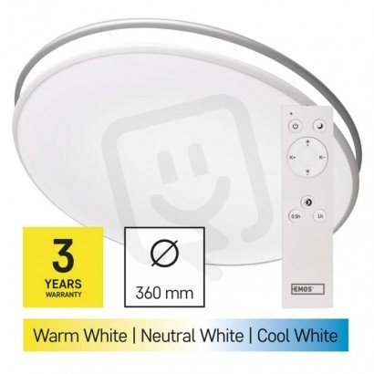 LED přisazené svítidlo ALVI, kruhové 24W, stmív. se změnou CCT EMOS ZM5165