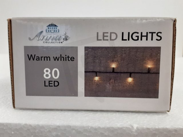 Vánoční řetěz LED venkovní, 9m, 80LED, teplá bílá