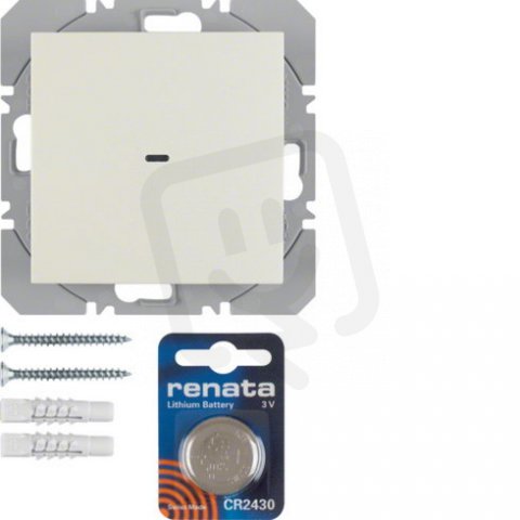 KNX RF tlačítko 1-násobné bateriové ploché quicklink S.1 krémová lesk 85655282