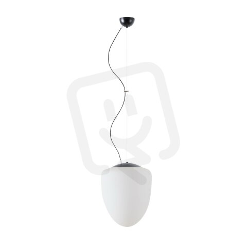 Závěsné svítidlo se skleněným stínidlem OSMONT ASTRA L 13W IP40 E27 černá