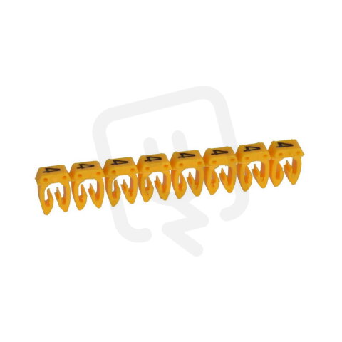 CAB3 PÁS ZNAČEK 4 BÍLÁ NA ŽLUTÉM POZADÍ 25KS, KABELÁŽ DO 0,5MM2 LEGRAND 038104