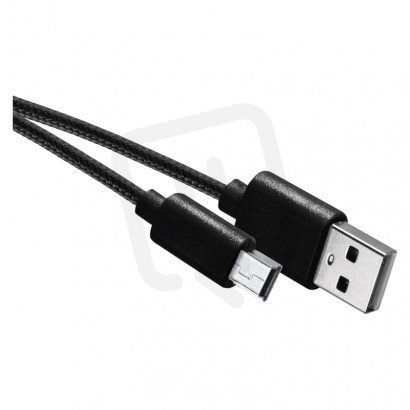 Nabíjecí a datový kabel USB-A 2.0/mini USB-B 2.0, 2 m, černý EMOS SM7009BL