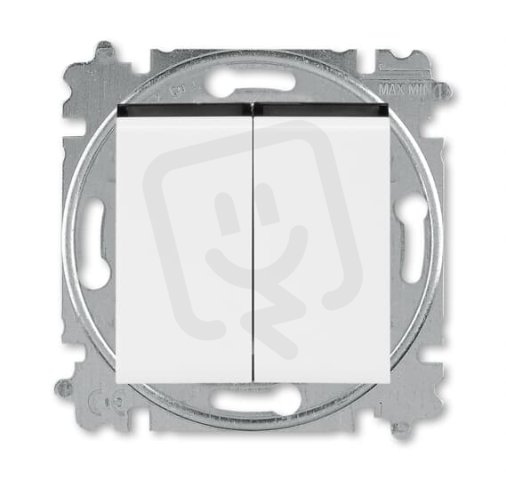 ABB Levit Přepínač sériový 5 s krytem bílá/kouřová černá BLISTR 2CHH590545A6062