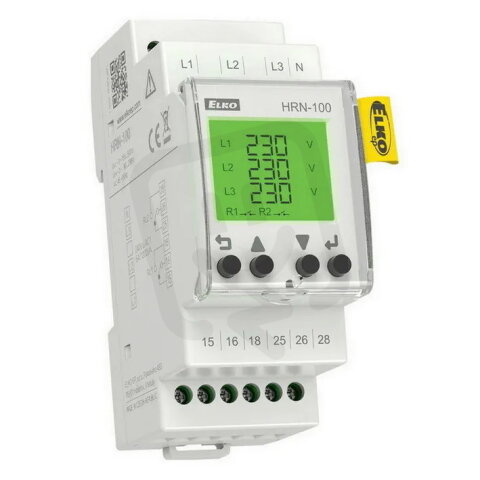 Multifunkční hlídací napěťové relé s LCD displejem HRN-100 ELKO EP 8595188171229
