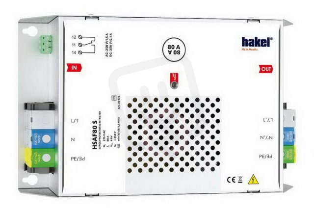 Dvoustupňový svodič přepětí HSAF80 S SPD typ 3 s VF filtrem HAKEL 30175