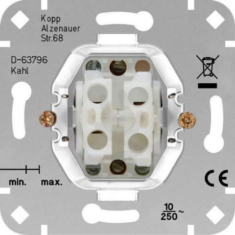 Tlačítko dvojité strojek 10AX, 250V~  KOPP 503800002