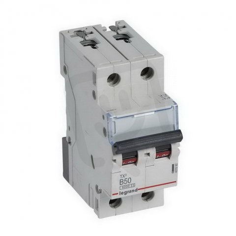 TX3 JISTIČ, 2 PÓLOVÝ, CHAR. B, 50A 6000A LEGRAND 403392