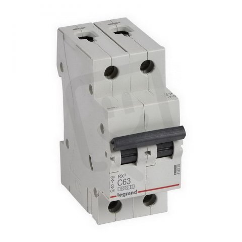 RX3 JISTIČ, 2 PÓLOVÝ, CHAR. C, 63A 6000A LEGRAND 419230