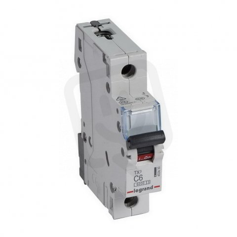 TX3 JISTIČ, 1 PÓLOVÝ, CHAR. C, 6A 6000A LEGRAND 403430