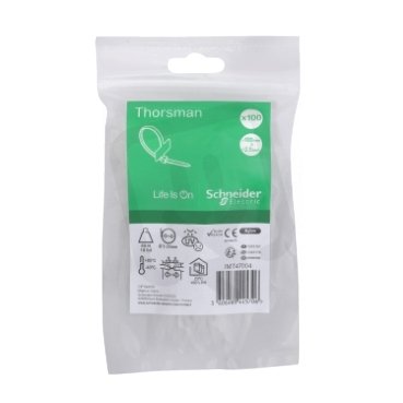 Thorsman Stahovací páska se štítkem 2.5x100mm, čírá SCHNEIDER IMT47004