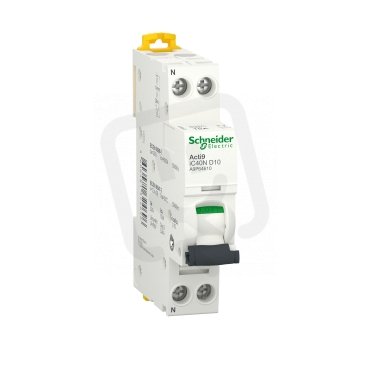Jistič Acti9 iC40N 1P+N 10A D 6kA SCHNEIDER A9P64610