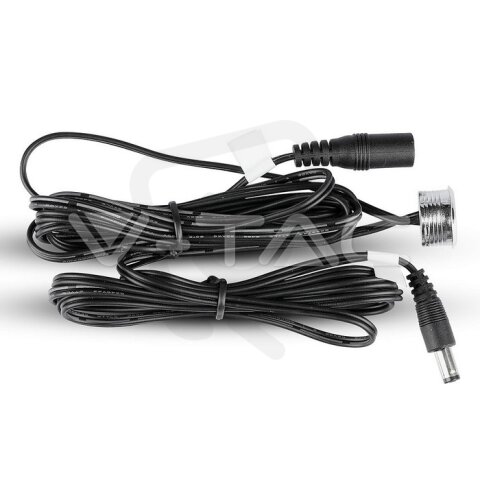 LED Touch Switch And Dimmer Silver + Black Cable, VT-2411 V-TAC SKU3341