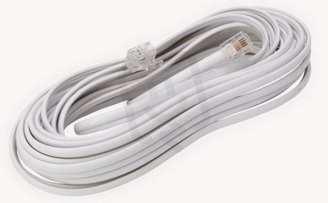 Telefonní kabel s modulárním konektorem, 10 m, šedý KOPP 33369424