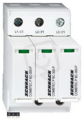 Svodič přepětí zásuvný 3+0 TNC,TI+II(B+C) 300V Iimp 12,5kA SCHRACK IS211234-A