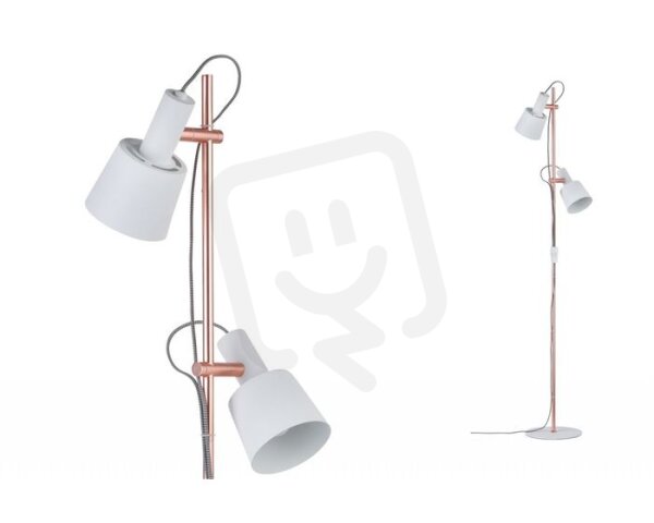 Stojací lampa Neordic Haldar bílá/měď 796.60 PAULMANN 79660