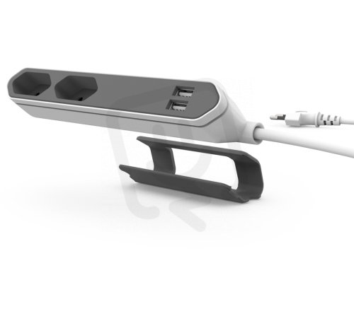 PowerCube POWERBAR USB bílá / šedá