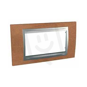Unica Top Krycí rámeček čtyřmodulový, Cherry/Aluminium SCHNEIDER MGU66.104.0M2