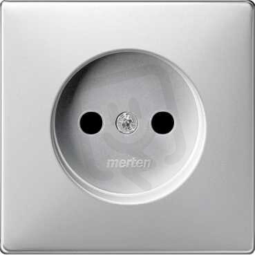 Schneider MTN2030-4060 Kryt zásuvky bez zemnícího kontaktu, S-Design, alu