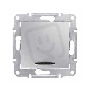 Sedna Přepínač křížový orientační kontrolka ř.7So Aluminium SCHNEIDER SDN0501160